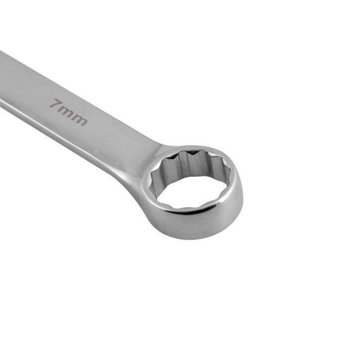 Geepas 7mm Combination Spanner - Open And Box End Spanner Wrench | Chrome Vanadium Spanner Wrenches Repair Tools | Ideal For Bike, Bicycle, Electric Vehicle, Automobile Maintenance & More