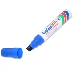 Artline Jumbo Marker, Pack of 12, Ek-100 7.5-12.0 Water Proof, Blue - ARMK100XFBL