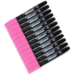 Arline Supreme Permanent Marker,Pack of 12, Glow Pink - ARMKEPF-700UVGPI