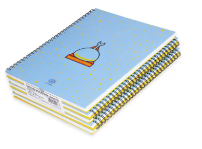 5-Piece FIS Spiral Hard Cover Notebook Single Line 10X8 Inch, 100-Sheets - FSNBS1081908