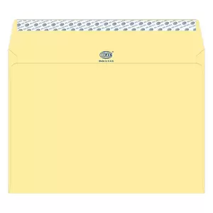 FIS Laid Paper Envelopes Peel & Seal, Pack of 50 Pcs. Cream Color, C4 (229 x 324 mm), 100 GSM - FSEE1042PCR50