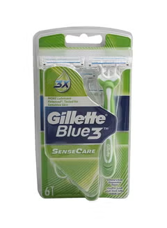 Blue 3 Sense Care, Disposable Razor, 6 Pieces