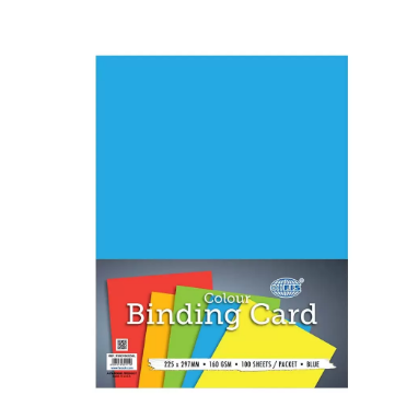 FIS Colored Binding Cards 160 gsm Pocket of 100 pieces - FSBD160225BL