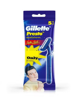 5-Piece Presto Sata Sat Razor Black