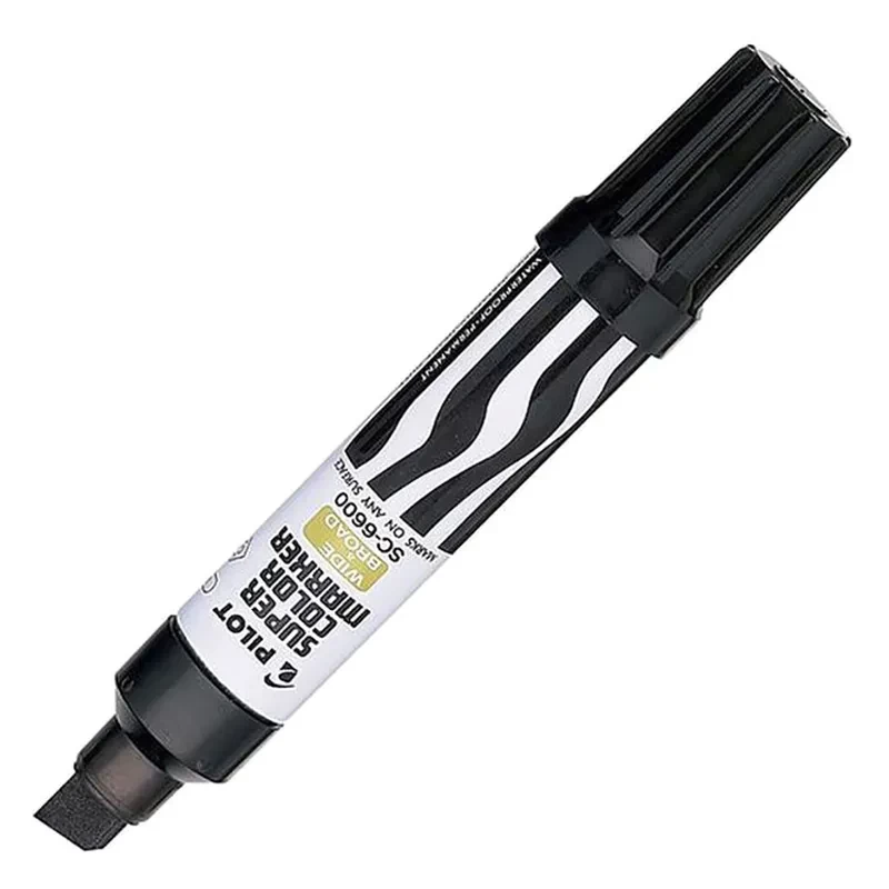 Pilot Super Color Marker Black SC-6600-B-PKT 12 Piece