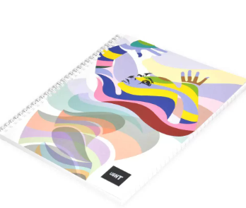 LIGHT Pack of 10 Spiral Soft Cover Notebook, Single Line , 10X8 Inches (25.4 X 20.32 cm) 100 Sheets - LINB1081702S