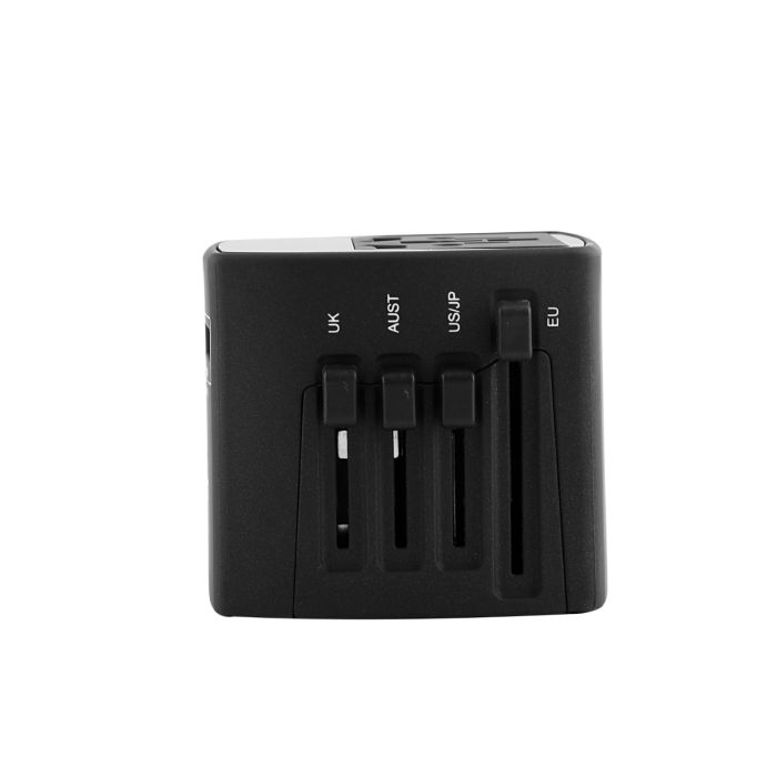Geepas Universal Adapter For Electric Devices Up To 1840W At 230V, 880 W At 110W - Works In More Than 150 Countries, Has 2 Fuses And 5V, 2.4A Output