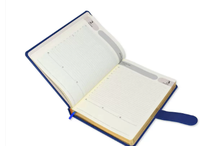 FIS Golden Agenda Diary 2023 (English) Italian PU, 1-Side Padded, Blue - FSDI75EPG23BL