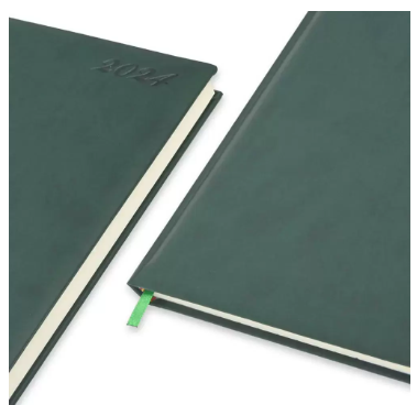 FIS A4 Diary 2024 English (Saturday & Sunday Combined) Green - FSDI48EP24GR