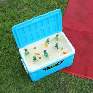 Ryaolford Insulated Ice Cooler Box - Plastic - Blue - 32 LITER