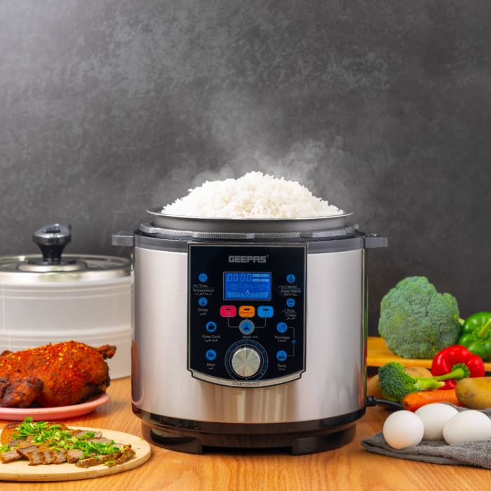 Multi-Function Pressure Cooker, Steamer & Egg Boiler, GMC35037 | Non-Stick Pot | 24 Hours Delay Timer | 18-In-1 Multi-Functions | Cook Rice, Crispy, Soup, Stew, Porridge, Steam, Slow Cooker, Cake, Egg