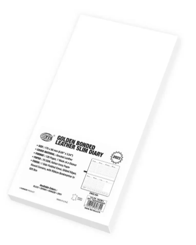 Fis 2023 Slim Diary Bonded Leather English 1Sides Padded Brown -FSDI52EGB23BR