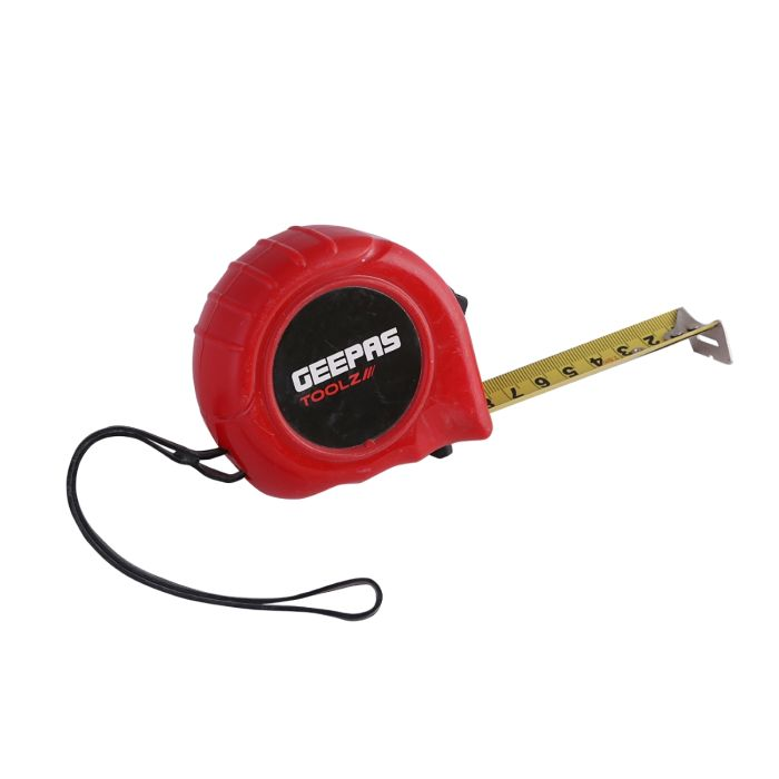 Geepas 3M, 16mm Measuring Tape | Pocket Tape With ABS Construction Plastic Shell |Rubber Coating Makes It Resistant To Abrasion | +-0.2mm Accuracy | British & Metric Graduation