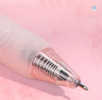 Deli A580 Press 0.38mm Neutral Pen Kawaii Cherry Blossom Gel Pen Signature Pen Student supplies Stationery
