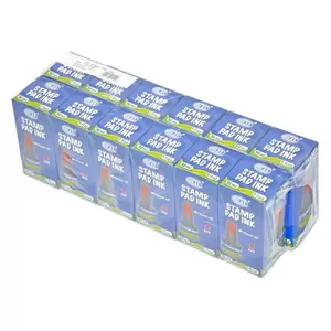 12-Piece FIS Stamp Pad Inks 30 ml, Red Color - FISK030RE
