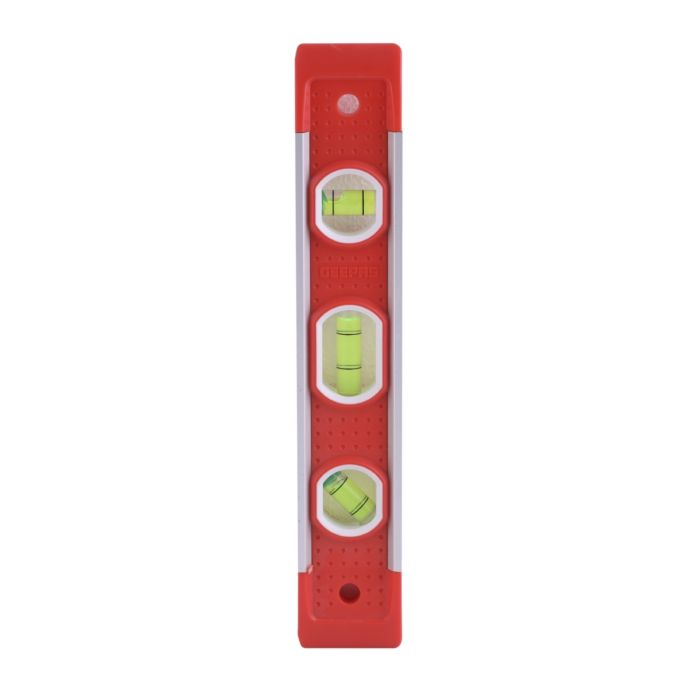 Geepas 9’’ Spirit Level - Small, AI High Impact Heavy-Duty Magnetic Torpedo Level With 3 Level Bubbles - Shock Resistant - Pocket Size, Hanging Hole - Scaffold Level For Builders & Construction Site