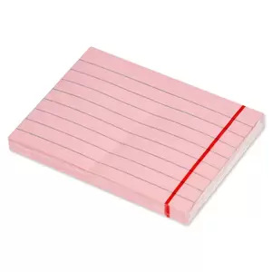 FIS Sticky Note Pad, 3X4 inches, Pack of 12, Ruled Pastel Pink -FSPO3X4RPPI