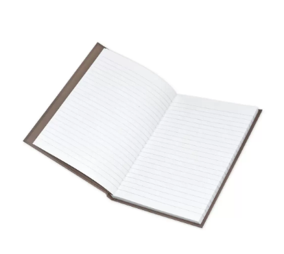 Pack of 5 Pieces A5 2-Quire Hard Cover Single Ruled Notebook Brown