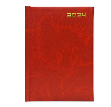 Fis 2024 Russian Diary (Russian/English), A5 Vinyl, 1 Side Padded, Red -FSDIRU0124RE
