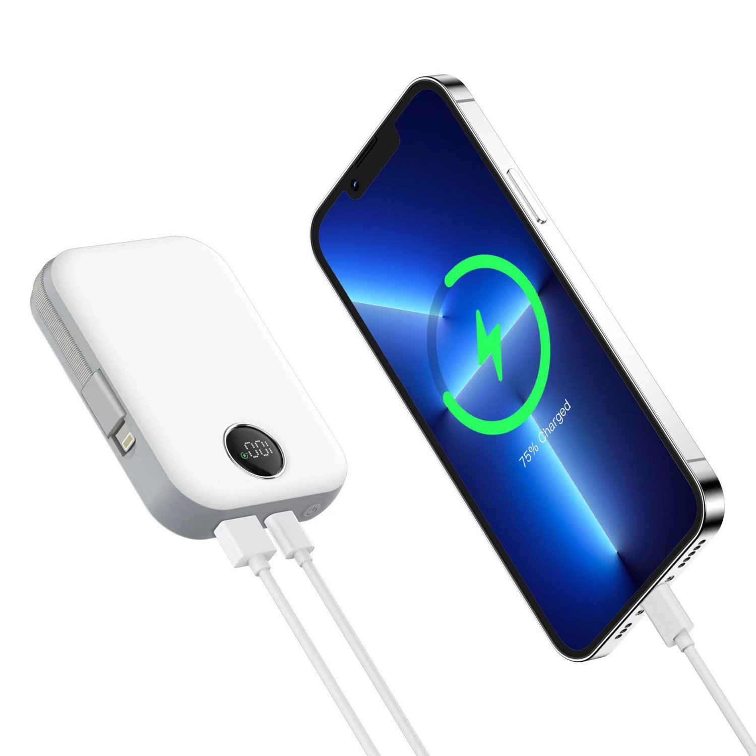 Green Monaco Magsafe Power Bank 10000mAh PD+QC 22.5W - White