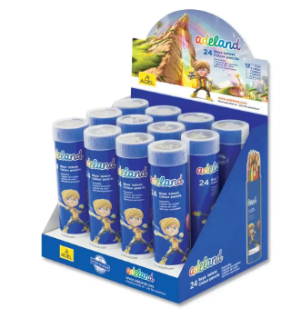 Adel Color Pencil, 24 Colors in Aluminium Tube - ALCK-0103