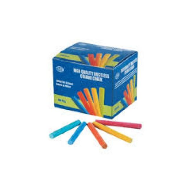 FIS CHALK COLOURED DUSTLESS FSCTCOL100 100PCS