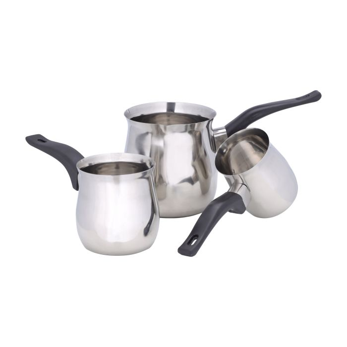 Coffee Warmer Set, 3pcs Stainless Steel Warmer, RF10675 | Mini Saucepans With Pouring Spout | Stovetop Milk Warmer, Turkish Coffee Maker, Gravy Warmer, Butter Melting Pot