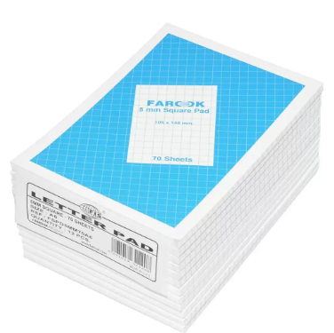 12-Piece FIS Writing Pad 5mm A6, 70-Sheets - FSPD5MM70A6