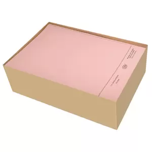 FIS Square Cut Folders With 8 cm Fastener Pink Color, Pack of 50 Pcs, 320 gsm, F/S (210 x 330 mm) Size - FSFF7FPI