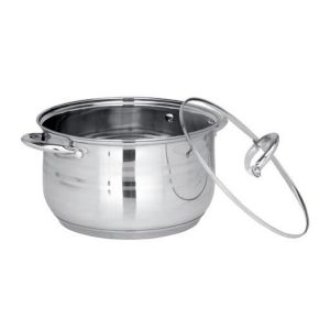 Royalford 10Pcs Cookware Set - Stainless Steel - Silver