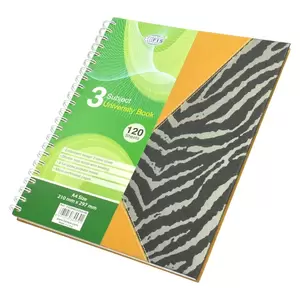 FIS Spiral Hard Cover University Books, 120 Sheets, 3 Subject, A4 Size - FSUBHCS3SA406