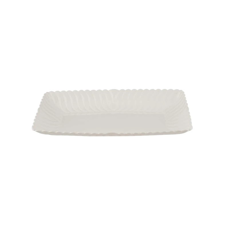 Premium Rectangle Flower Plate(12.5 X 7.5 Inch)4 Pieces