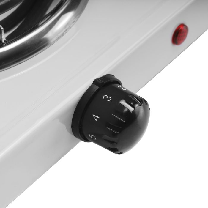 Geepas Electric Double Hot Plate - 2000W Dual Hot Plate For Flexible Precise Table Top Cooking Spiral Heating Plates | Portable Electric Hob With 2 Temperature Control | Ideal For Home, Camping & Cara