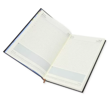 FIS Bonded Leather Diary 2024 (Arabic/English) Burgundy, A4 - FSDI40AEBI24BU