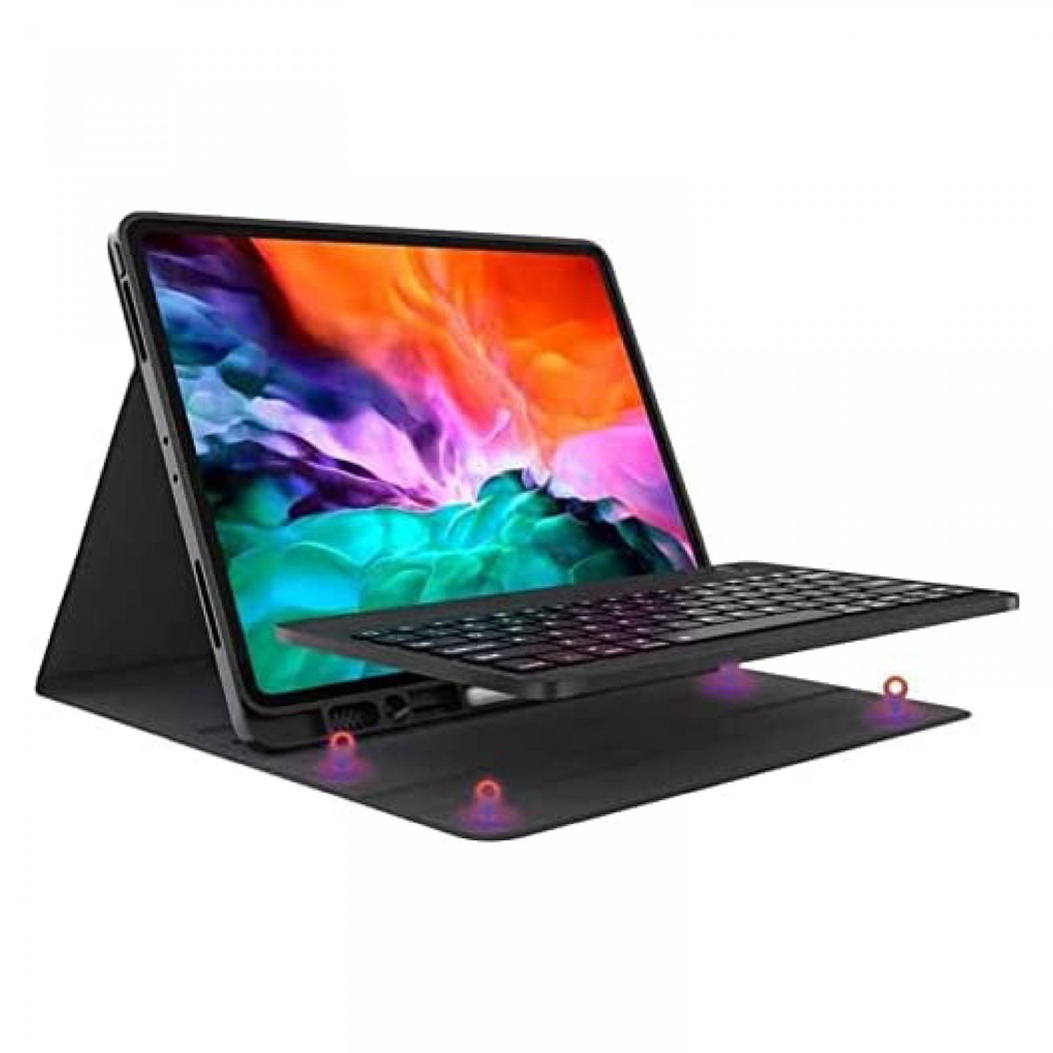 Green Premium Leather Case for Apple iPad 10.2" 2019 - Black