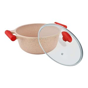 Prestige Essentials 7 pc Cookware set Granite Non Stick - Aluminium - Pink