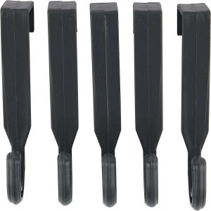 Royalford 5 Pcs Over The Door Hanger - Plastic - Black