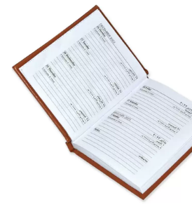 FIS 2023 Pocket Diary Arabic English Vinyl 1 Side Padded Week View Brown -FSDI12AE23BR