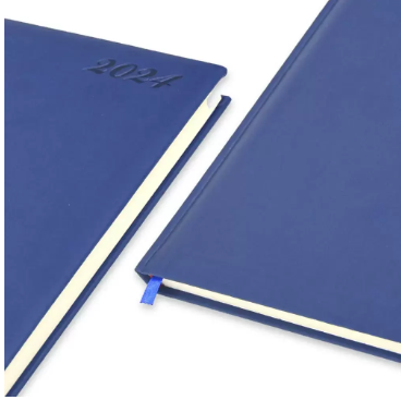 FIS A4 Diary 2024 English (Saturday & Sunday Combined) Blue - FSDI48EP24BL