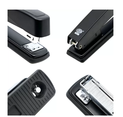 FIS Metal Office Stapler with Max Capacity 100 Staple Pins, Full Strip No. 24/6&26/6 mm, depth 61 mm, 20 Sheets,Black -FSSFN5789BK