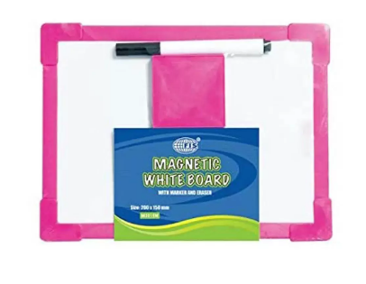 FIS Magnetic White Board with Plastic Frame - FSWBM3020W