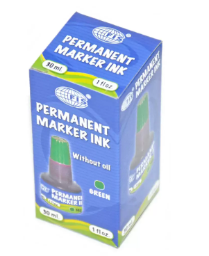12-Piece FIS Permanent Marker Inks 30 ml, Green Color - FSIKMK031GR