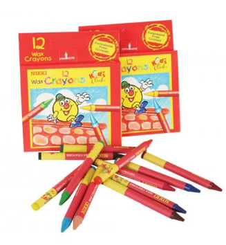 FIS WAX CRAYONS COLOR FSCRO912 12PCS