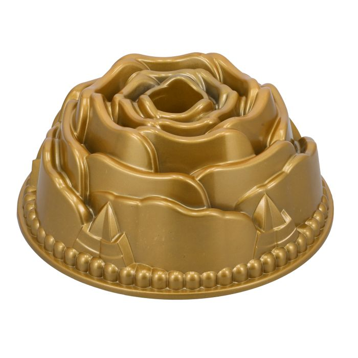 Rose Cake Mould, 24cm RF10197 | Aluminium | Non-Stick Coating | Oven Safe | 3mm Thickness | Reusable Mould For Baking And Much More