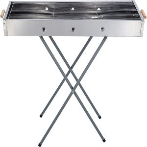 Royalford Barbecue Stand With Grill - Stainless Steel - Silver - 04 L