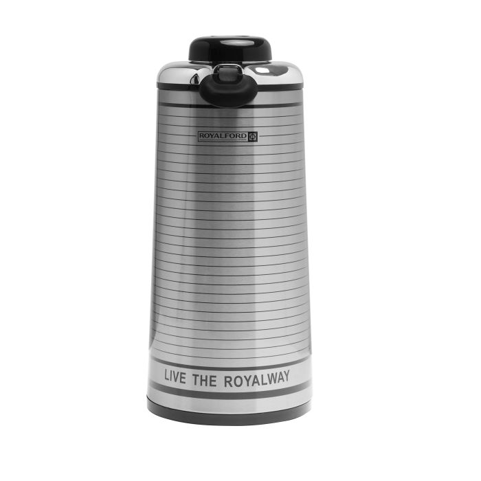 Royalford RF5752 1L Vacuum Flask - Heat Insulated Thermos For Keeping Hot/Cold Long Hour Heat/Cold Retention, Multi-Walled, Hot Water, Tea, Beverage | Ideal For Social Occasion, Commercial & Outings