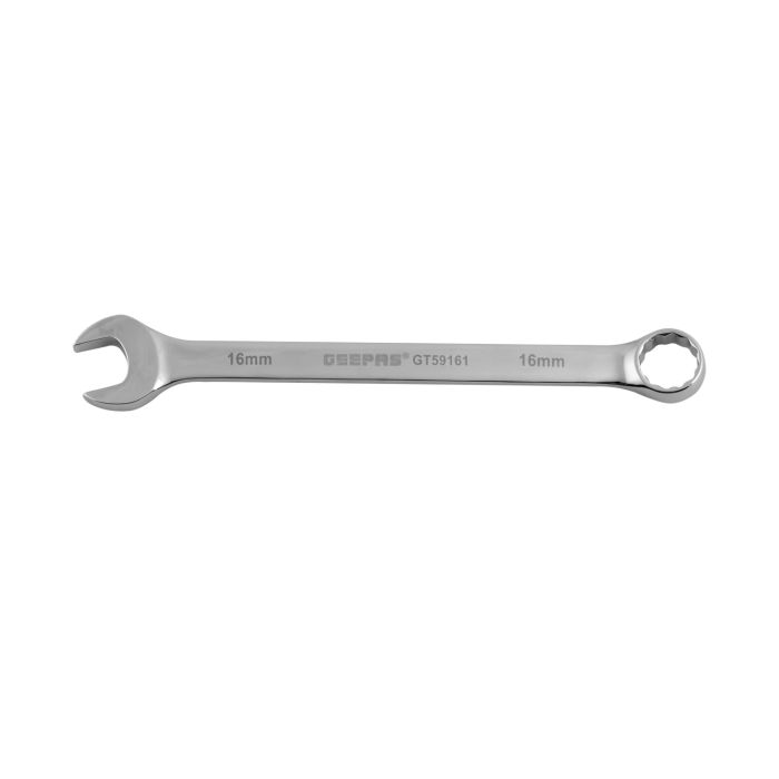 Geepas 16mm Combination Spanner - Open And Box End Spanner Wrench | Chrome Vanadium Spanner Wrenches Repair Tools | Ideal For Bike, Bicycle, Electric Vehicle, Automobile Maintenance & More