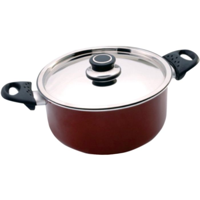 Royalford RF393C30 Non-Stick Cookware With Lid - Portable Durable With Ergonomic Handle & Non-Stick Coating | Ideal For Stews To Curry's, Pasta Dishes & More