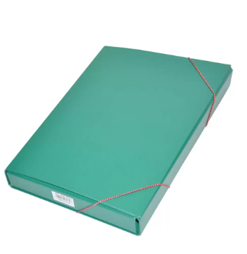 FIS PP Document Bag With Elastic Band, Green Color, F/S (210 x 330 mm) Size - FSBD1207GR
