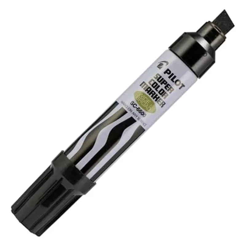 Pilot Super Color Marker Black SC-6600-B-PKT 12 Piece